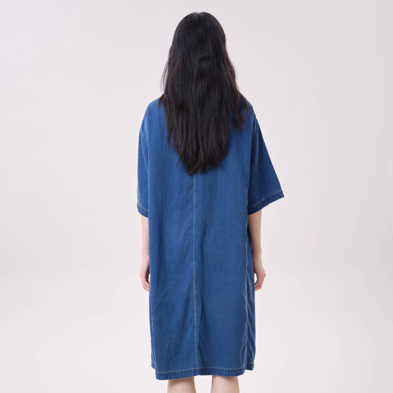 MOVEUP Lyocell Denim Dress Pol - Midi Dress ulasan dan harga
