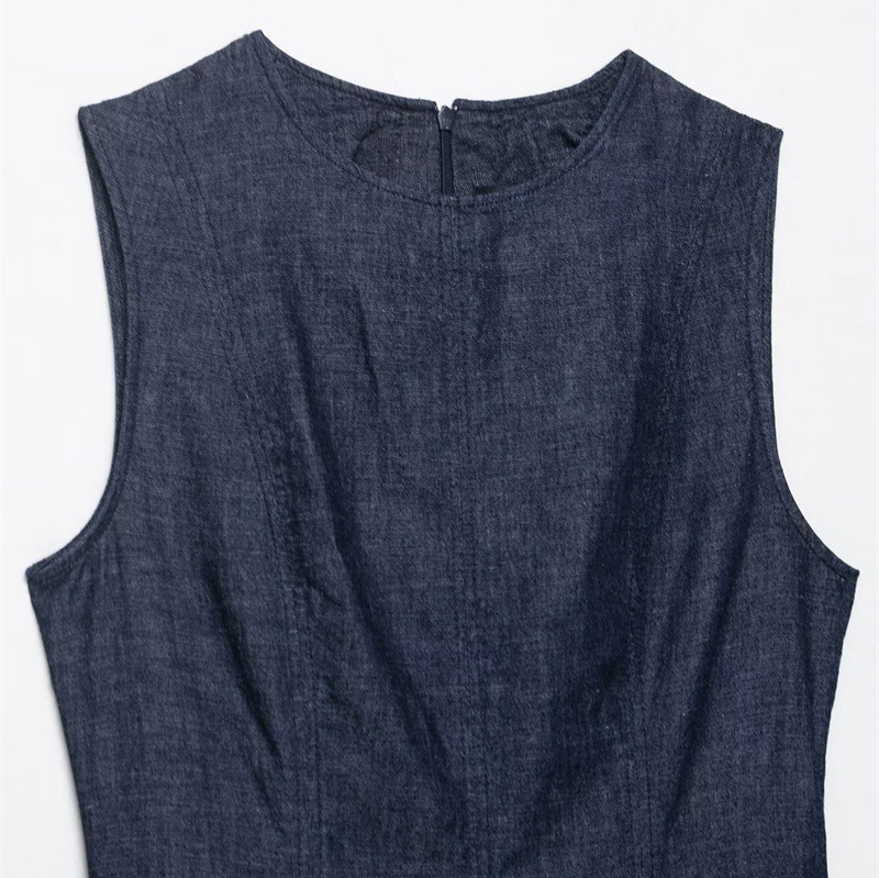 New slim fit fashion retro den - Midi Dress ulasan dan harga