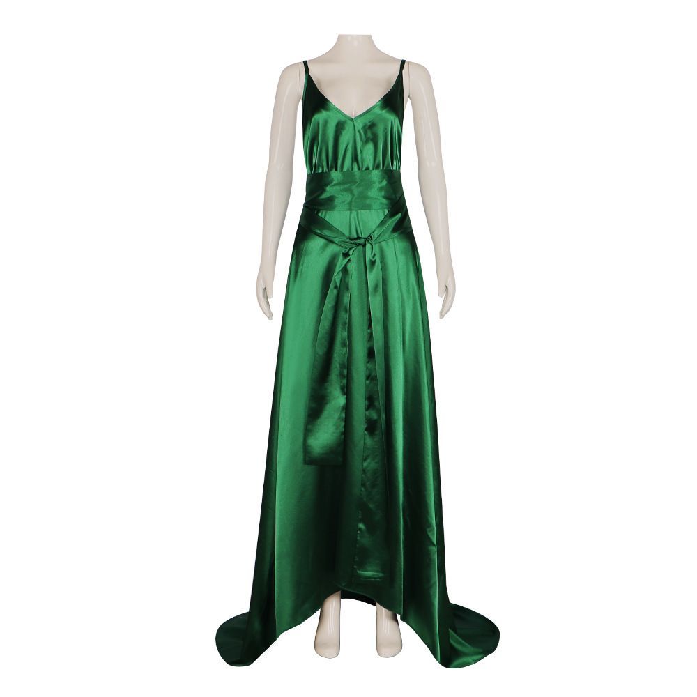 Emerald Satin Camisole Dress - - Evening Gown ulasan dan harga