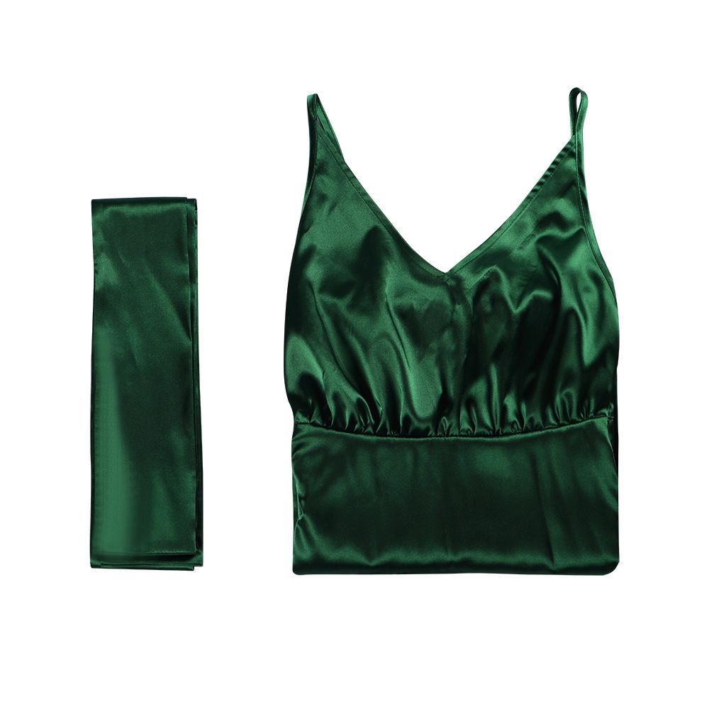 Emerald Satin Camisole Dress - - Evening Gown ulasan dan harga