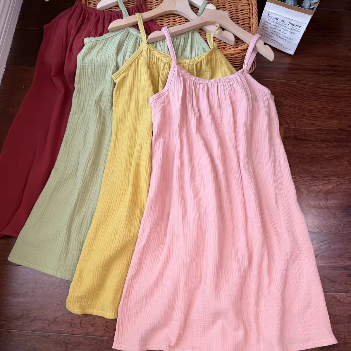 Women's 100% Cotton Gauze Sund - Midi Dress ulasan dan harga