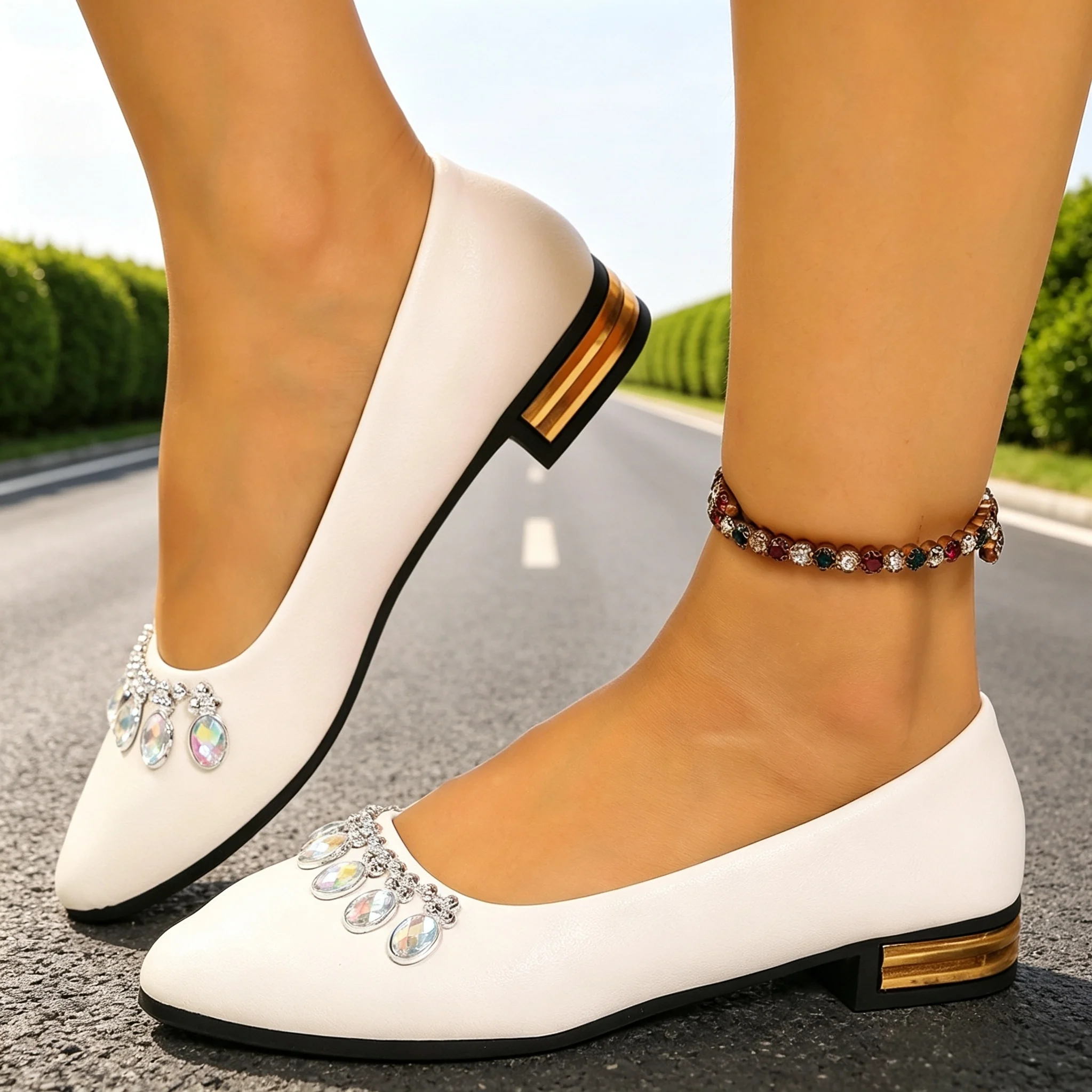 Women Flats Pointed Toe Ballet - Womens Heels ulasan dan harga