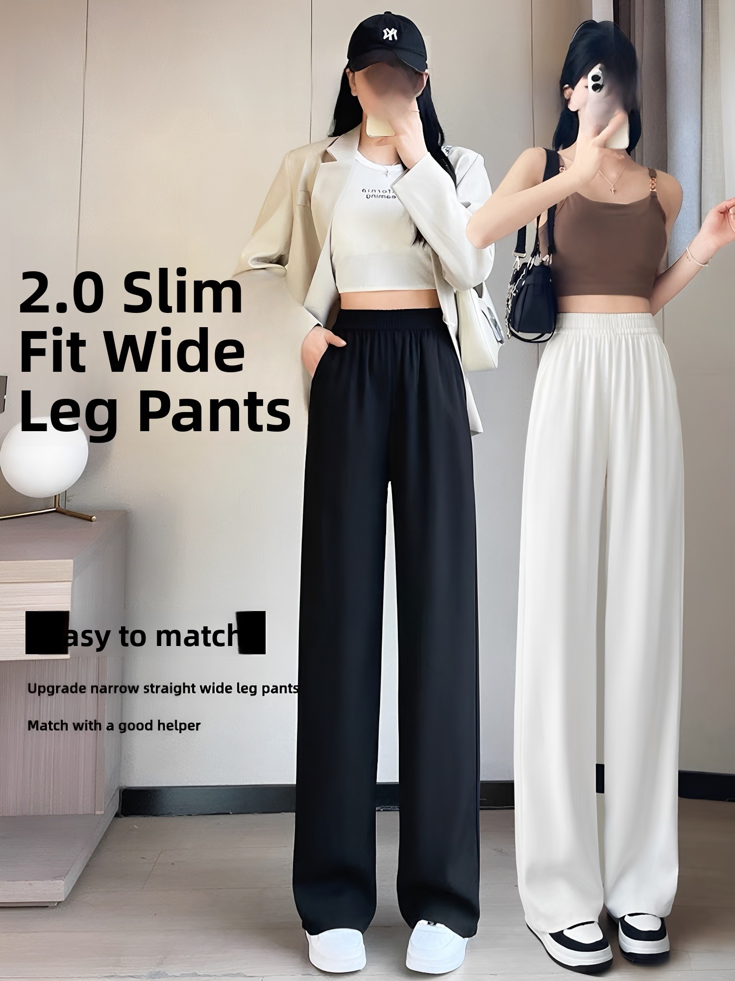 Black Tailored Pants Women's S - Tailored Trouser Wide ulasan dan harga